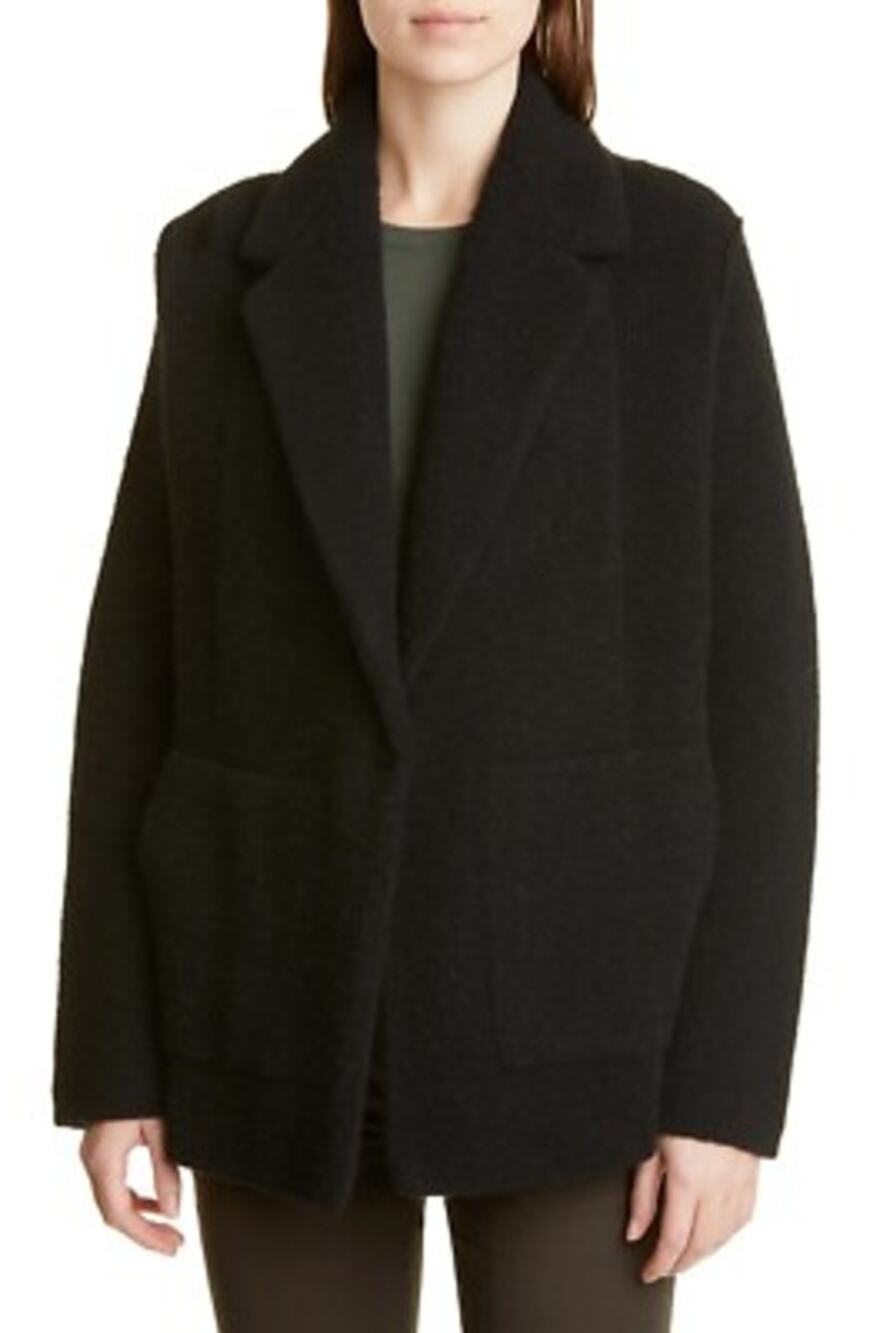 Vince Oversize Sweater Knit Blazer Womens Medium Merino Wool Alpaca Blend Cozy